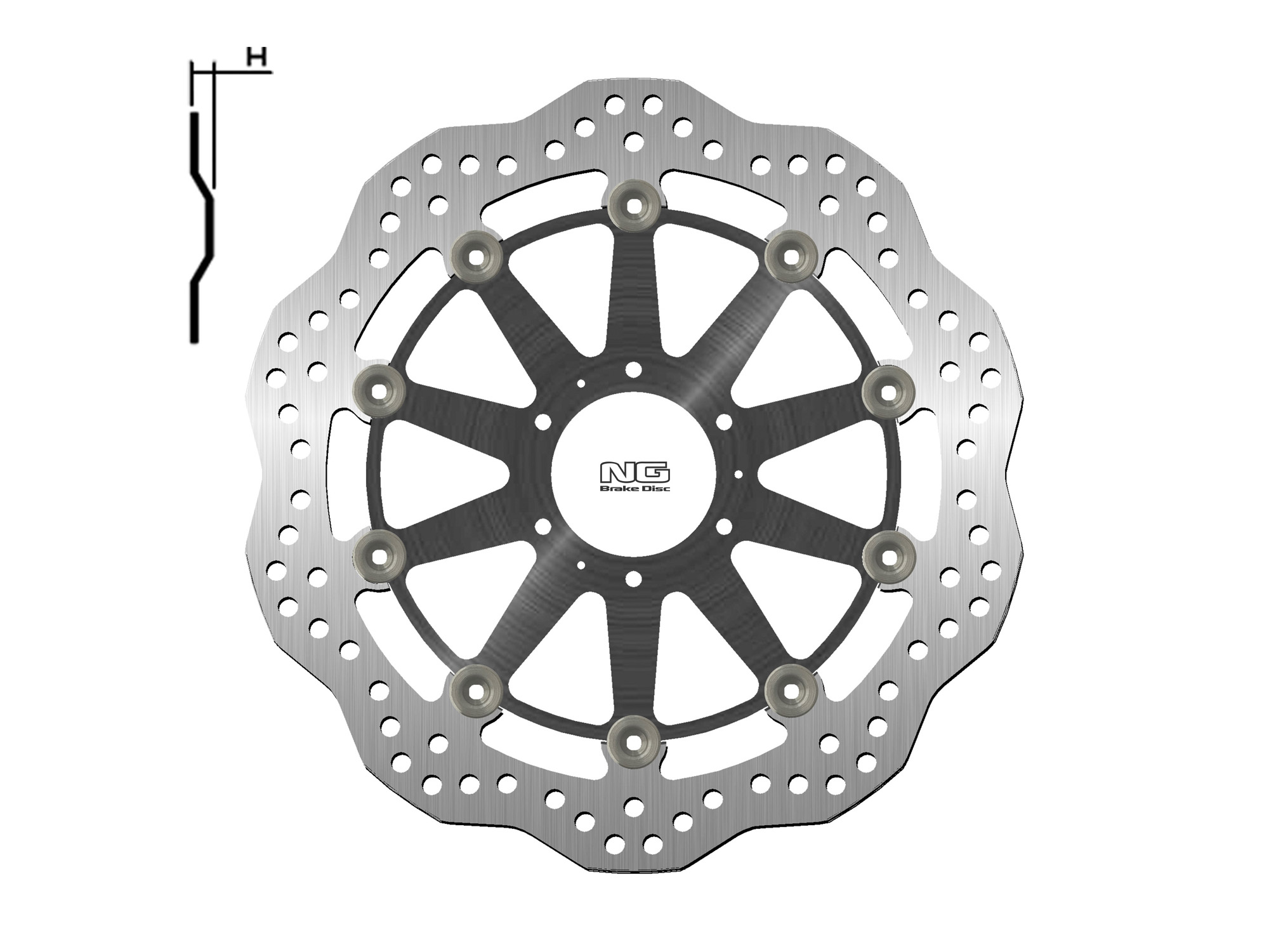 Disco freno anteriore flottante wave NG Brakes per HONDA XL 1000 V VARADERO 1999-2009