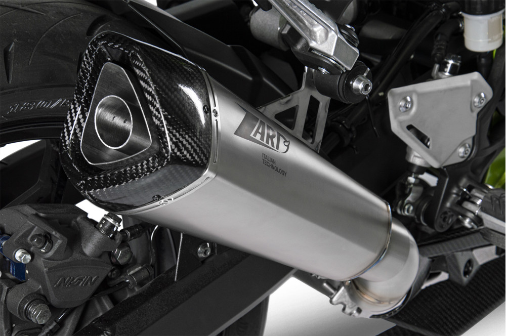 Slip-On Zard Titanio Euro5 Omologato con Fondello in Carbonio per KAWASAKI Z900 2020-2024