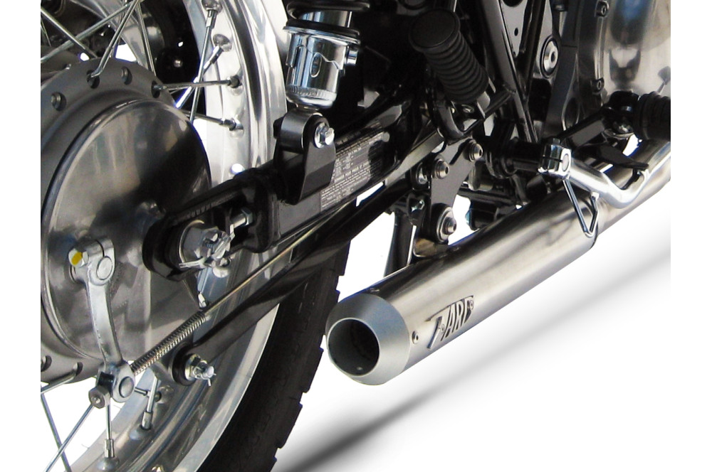 Kit Completo Zard 2>1 "CROSS" Satinato Acciaio Inox Racing per KAWASAKI W800 2010-2017