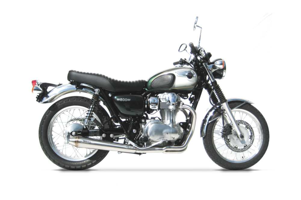 Kit Completo Zard 2>1 "CONICO" Satinato Acciaio Inox Racing per KAWASAKI W800 2010-2017