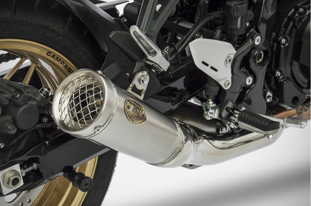 Slip-On Zard Acciaio Inox Satinato Racing per KAWASAKI Z900 RS 2018-2020