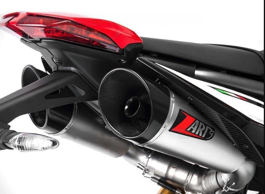 Slip-On Zard Acciaio Inox Finitura Sabbiata Fondello Inox Omologato per DUCATI HYPERMOTARD 950/SP 2019-2023