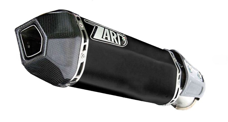 Slip-On Zard "PENTA-R" Titanio Nero Fondello In Carbonio Omologato per DUCATI HYPERMOTARD 821/SP 2013-2015