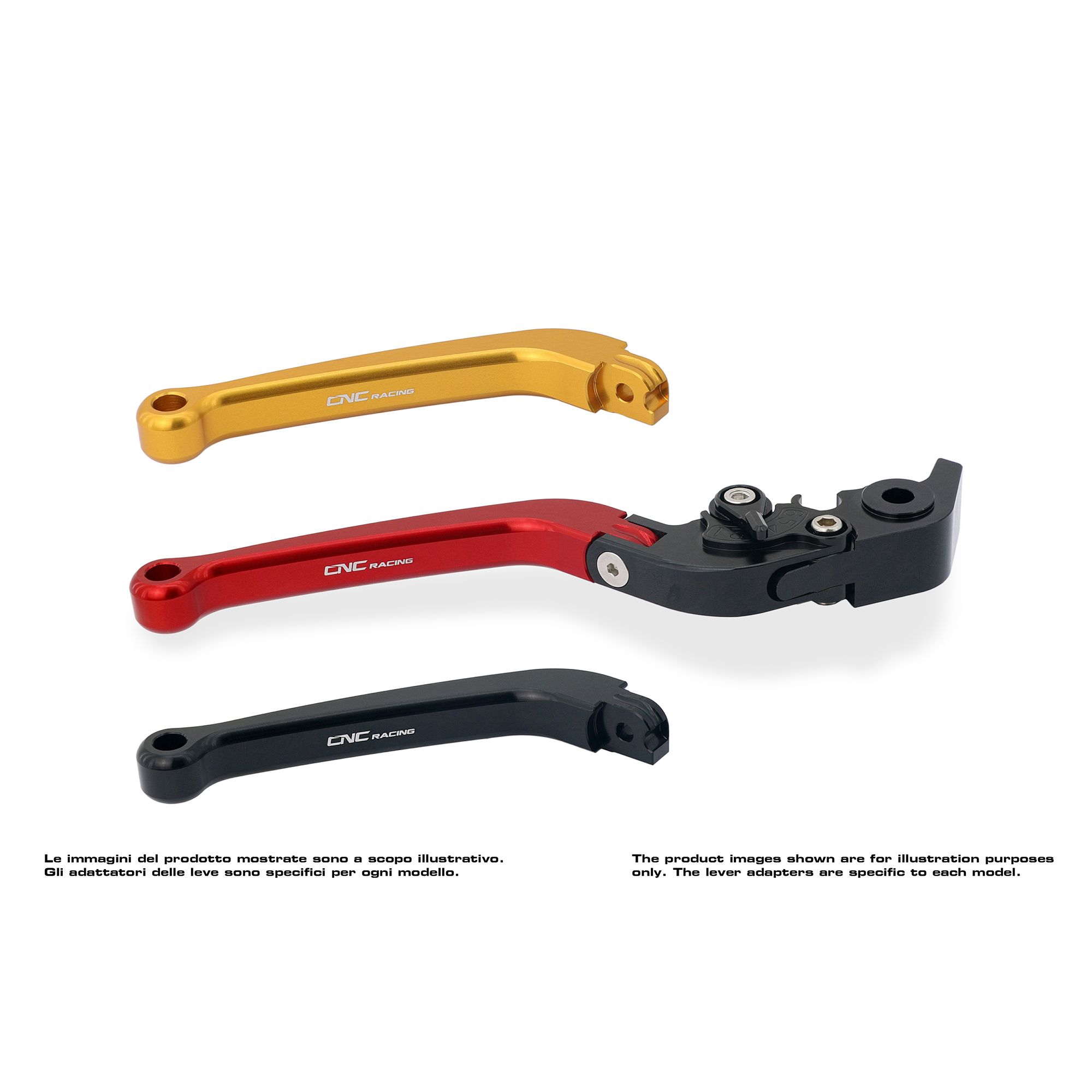 Leva freno CNC Racing modello lungo ripiegabile per APRILIA CAPONORD 1200 2013-2016