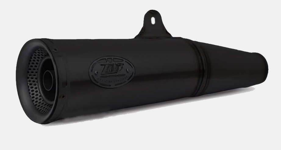 Slip-On Zard "ZUMA" Racing Nero Acciaio Inox Fondello Nero per DUCATI MONSTER 797 2017-2019