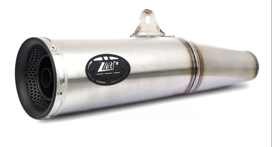 Slip-On Zard "ZUMA" Omologato Satinato Acciaio Inox Fondello Nero per DUCATI MONSTER 797 2017-2019