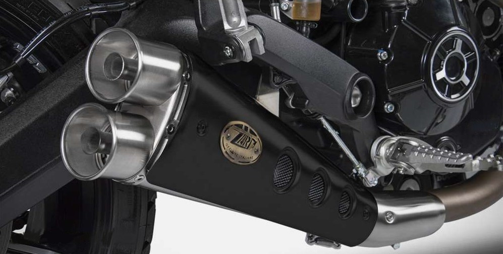 Slip-On Omologato "SPECIAL EDITION" Zard Acciaio Inox con paracalore Nero per DUCATI SCRAMBLER 800 2021-2022