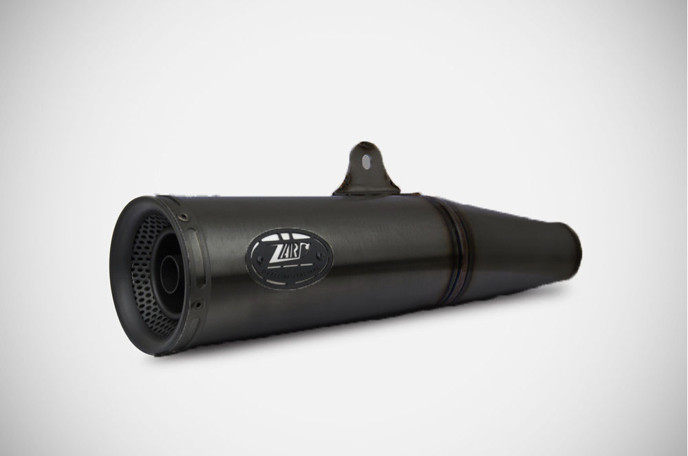 Slip-On Zard "ZUMA" Acciaio Inox Nero Fondello Nero Omologato per DUCATI SCRAMBLER 800 2017-2020