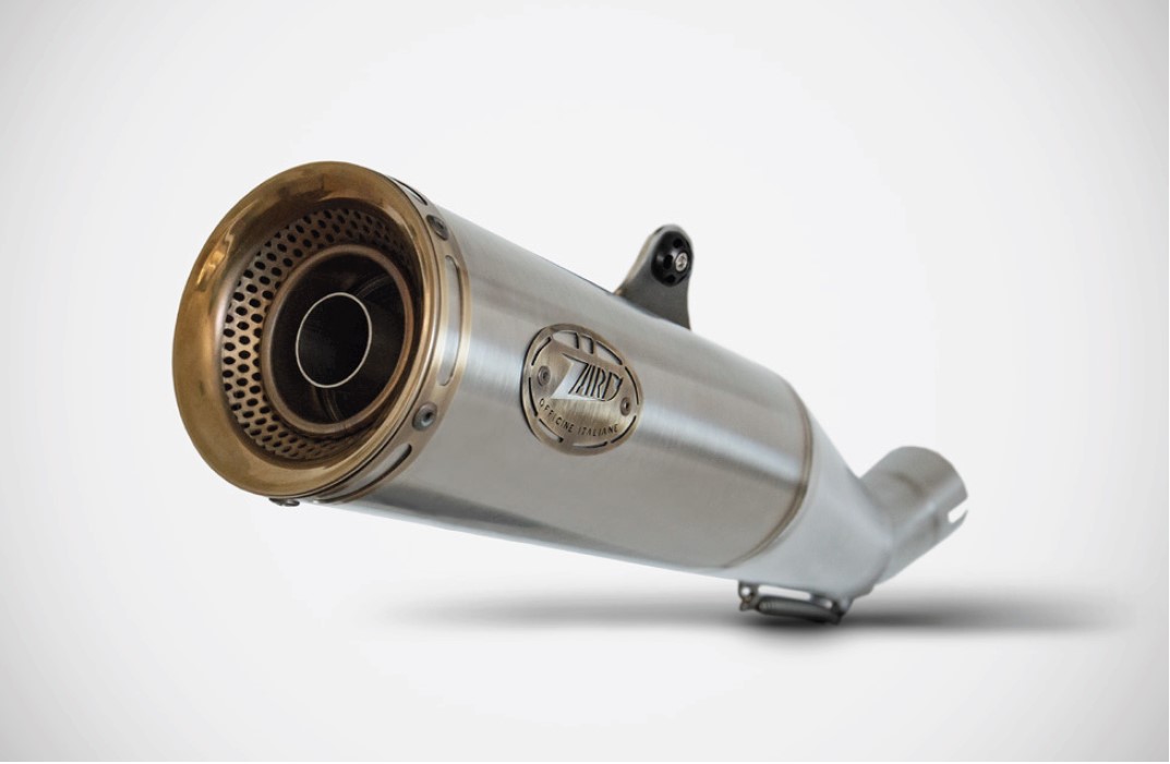 Slip-On Zard "ZUMA" Acciaio Inox Satinato Fondello Bronzato Omologato per DUCATI SCRAMBLER 800 2015-2016