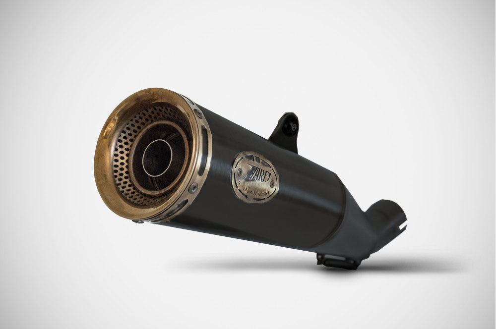 Slip-On Zard "ZUMA" Acciaio Inox Nero Fondello Bronzato Omologato per DUCATI SCRAMBLER DESERT SLED 800 2021-2022