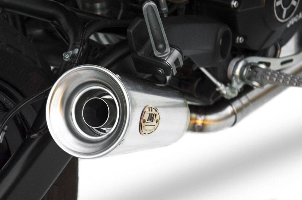 Slip-On Zard Conico Acciaio Inox Racing Spazzolato per DUCATI SCRAMBLER SIXTY2 2016-2020