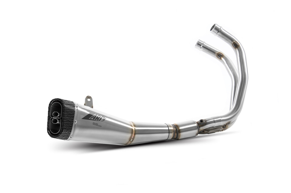 Kit Completo 2>1 Zard Inox con Fondello Carbonio Satinato Racing per YAMAHA XSR 700 2017-2023