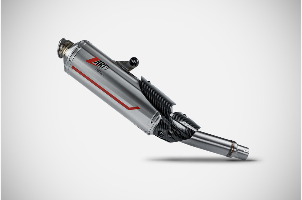 Slip-On Zard Racing "SABBIA" Acciaio Inox con Paracalore in Carbonio per YAMAHA TENERE' 700 2021-2023
