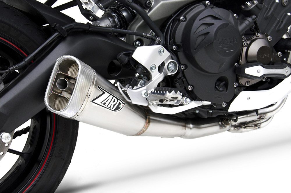 Kit Completo Zard 2>1 Acciaio Inox Fondello Inox Omologato Satinato per YAMAHA TRACER 900 2015-2016
