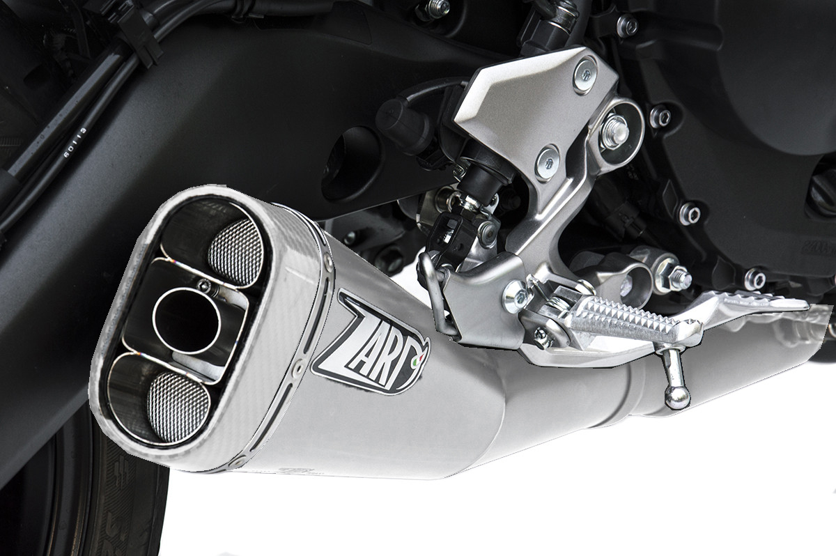 Kit Completo 2>1 Zard Acciaio Inox Racing Satinato fondello Inox per YAMAHA XSR 900 2016-2020