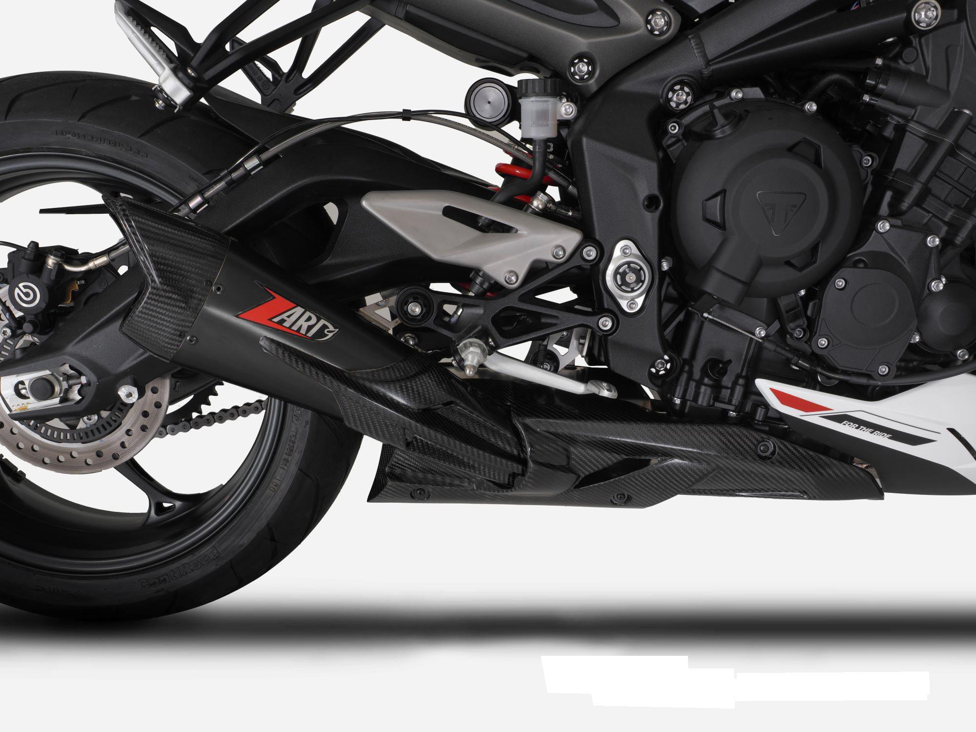 Kit Completo Zard 3>1 Acciaio Inox Fondello Carbonio Omologato Nero per TRIUMPH STREET TRIPLE 765 2023-2024