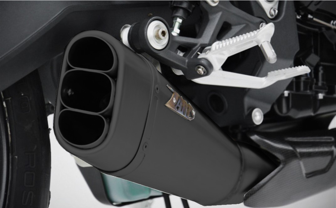 Slip-On Zard "SHORT" Acciaio Inox Racing Nero Fondello Inox per TRIUMPH STREET TRIPLE 675 2013-2016