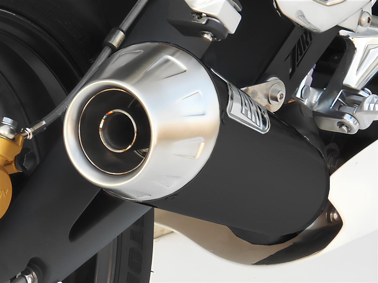 Slip-On Zard Acciaio Inox Racing Nero Fondello Inox per TRIUMPH STREET TRIPLE 675 2007-2012