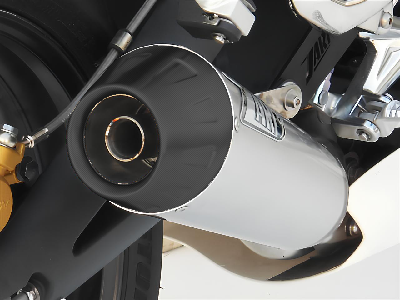 Slip-On Zard Acciaio Inox Racing Satinato Fondello Carbonio per TRIUMPH STREET TRIPLE 675 2007-2012