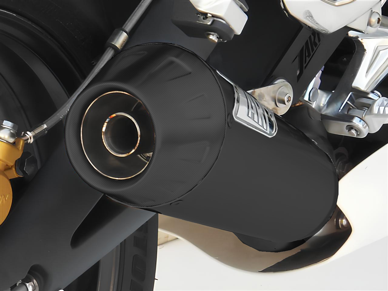 Slip-On Zard Acciaio Inox Omologato Nero Fondello Carbonio per TRIUMPH STREET TRIPLE 675 2007-2012