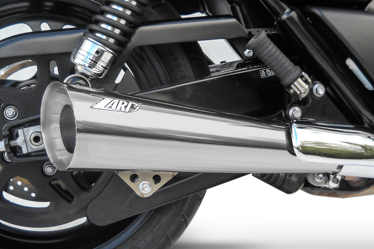 Slip-On Zard "CONICO" Acciaio Inox Racing Satinato per TRIUMPH THUNDERBIRD 1600 2009-2016