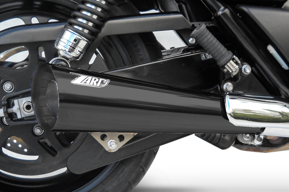 Slip-On Zard "CONICO" Acciaio Inox Racing Nero per TRIUMPH THUNDERBIRD 1600 2009-2016
