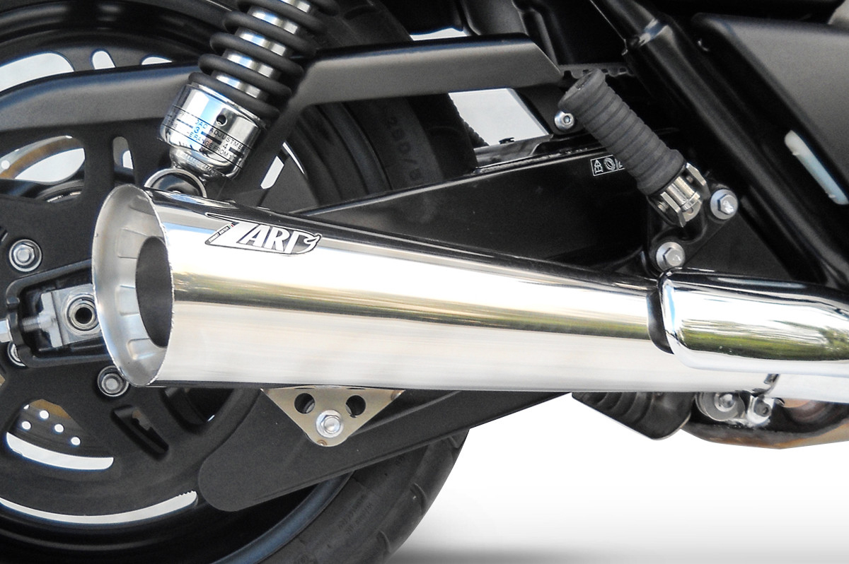 Slip-On Zard "CONICO" Acciaio Inox Racing Lucidato per TRIUMPH THUNDERBIRD 1600 2009-2016