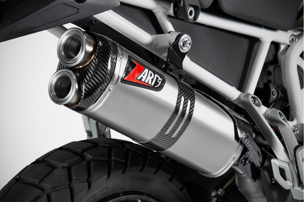 Slip-On Zard Acciaio Inox Fondello Carbonio Racing Satinato per TRIUMPH TIGER 900 2020-2023