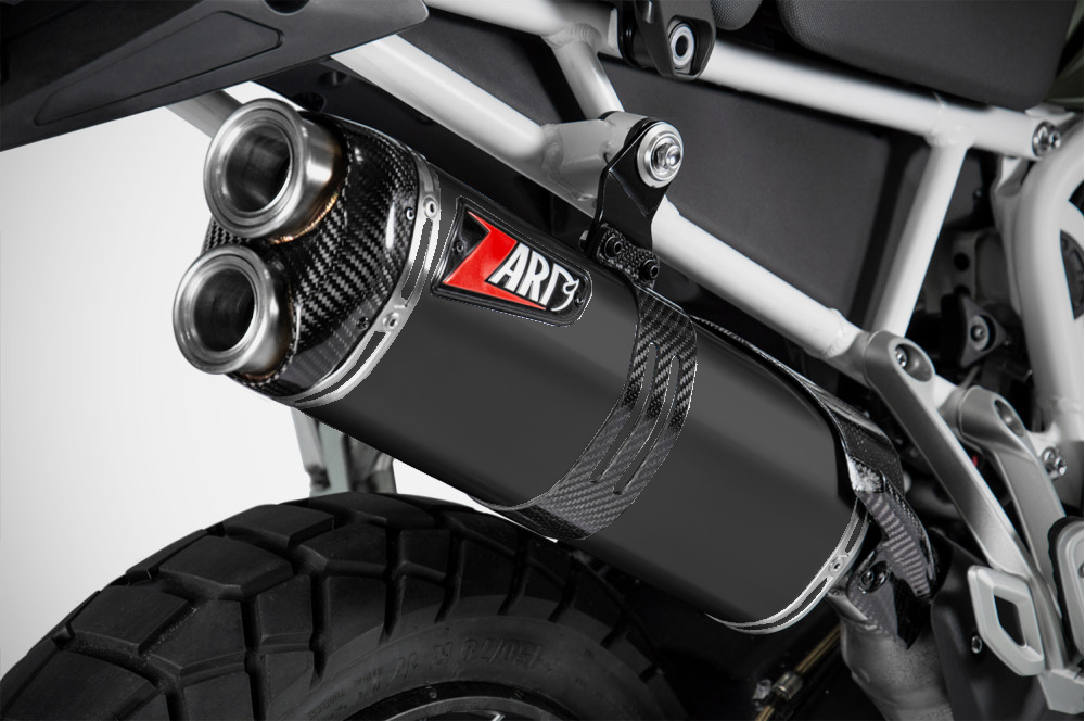 Slip-On Zard Acciaio Inox Fondello Carbonio Omologato Nero per TRIUMPH TIGER 900 2020-2023