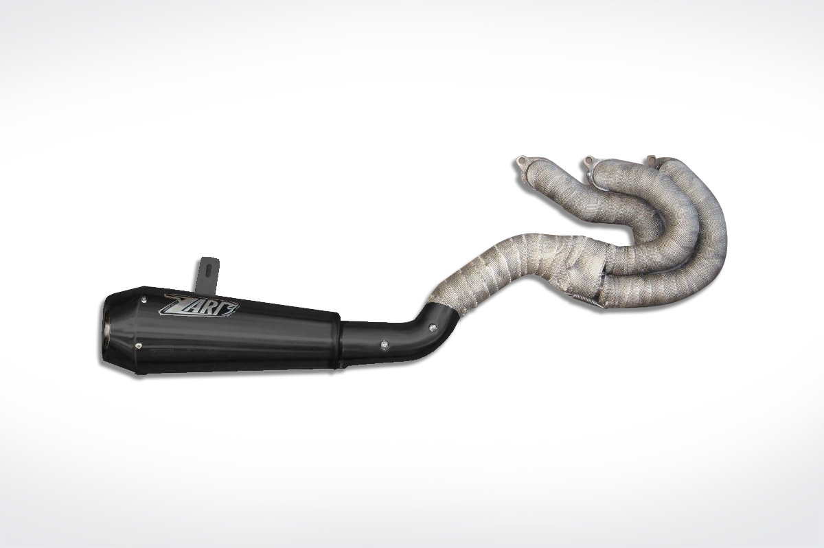 Kit Completo Zard 3>1 "SPORT" Acciaio Inox Nero Racing per TRIUMPH ROCKET III 2006-2016