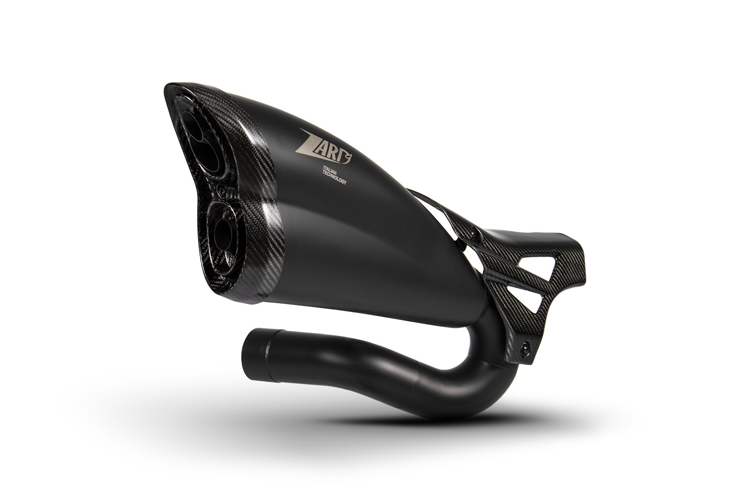 Slip-On Zard Acciaio Inox Racing Nero fondello carbonio per TRIUMPH ROCKET III 2021-2023