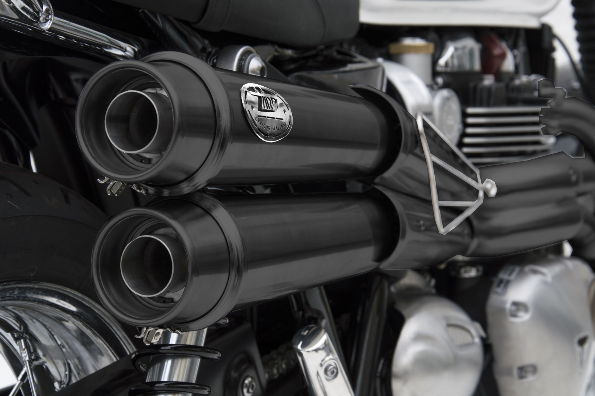 Kit Completo Zard Alto Acciaio Inox Nero Racing per TRIUMPH BONNEVILLE T120 2016-2020