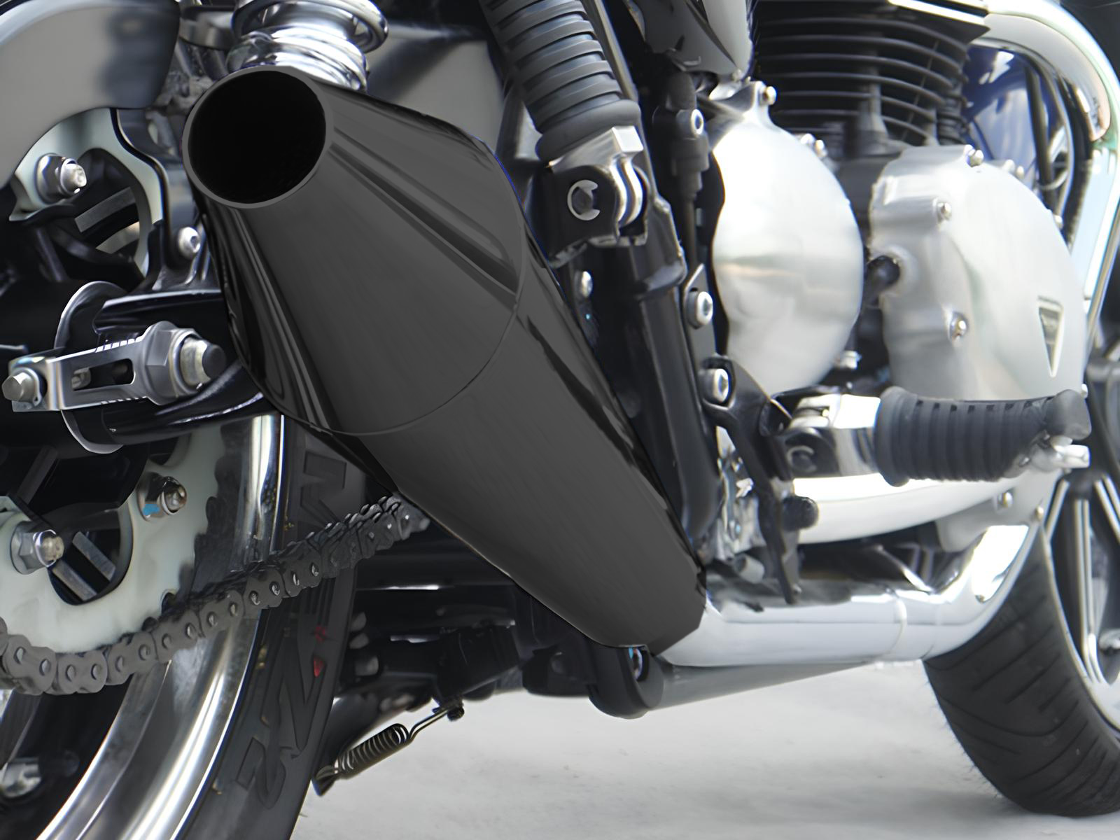 Slip-On Zard "CONICO" Acciaio Inox Nero Racing per TRIUMPH BONNEVILLE T100 SE 2008-2016