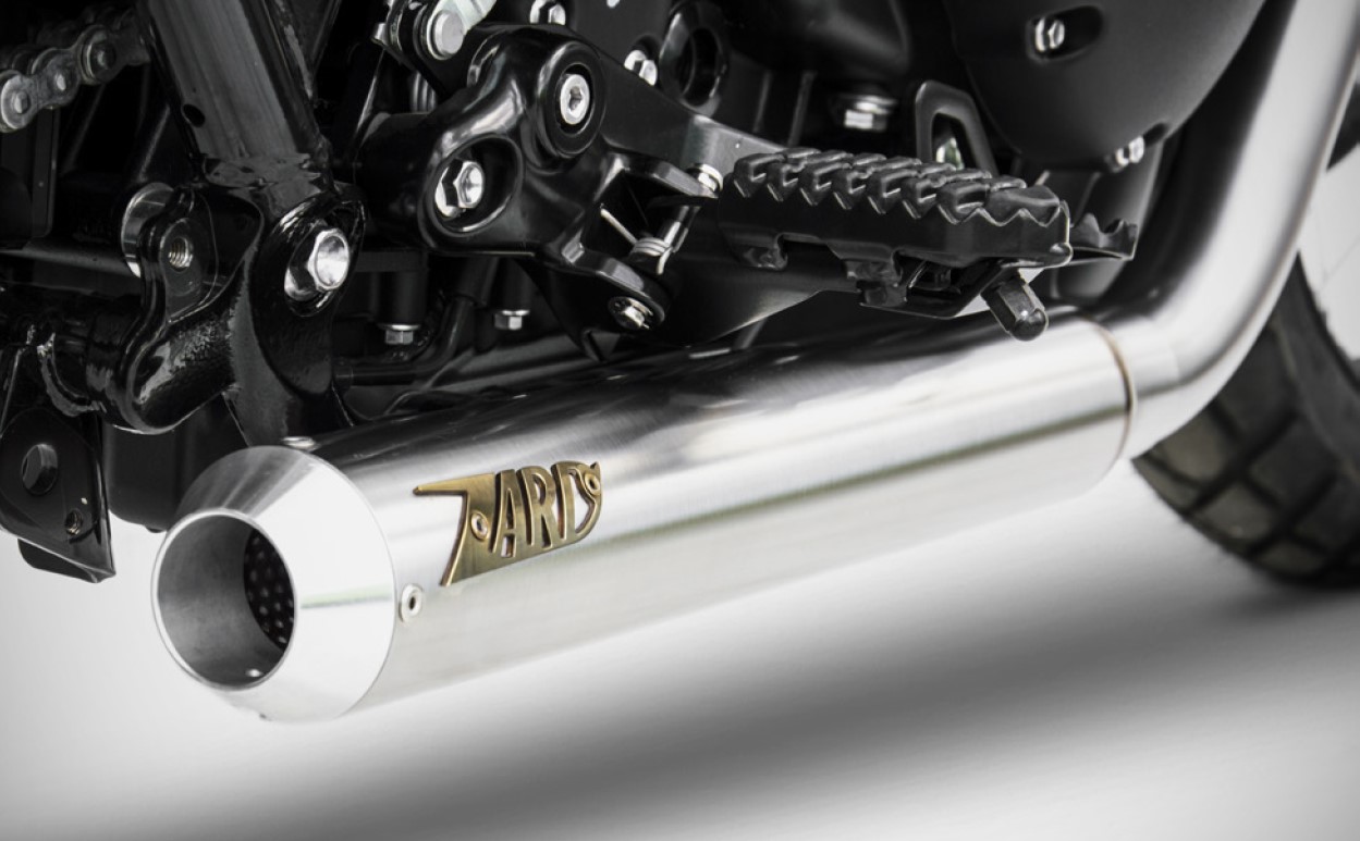 Kit Completo Zard 2>1 "CROSS" Acciaio Inox Racing Satinato per TRIUMPH THRUXTON 900 2001-2016