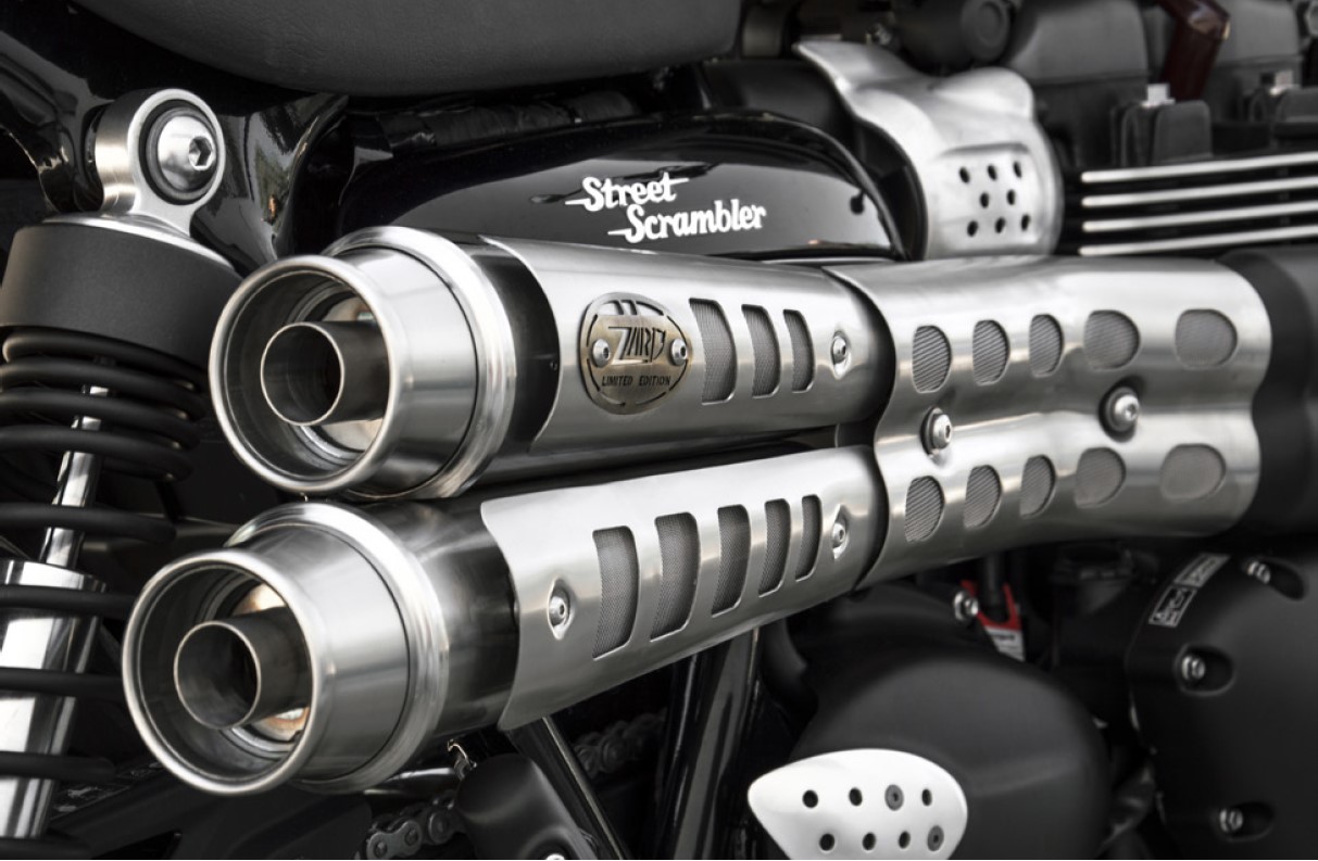 Slip-On Zard "SIX DAYS" Acciaio Inox Satinato Racing per TRIUMPH STREET SCRAMBLER 900 2017-2020