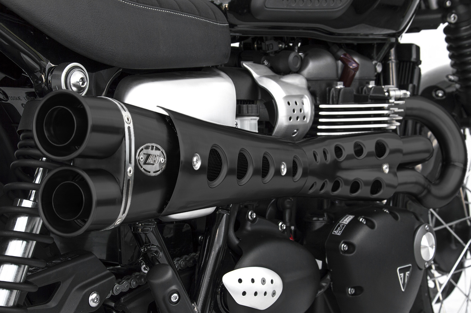Kit Completo Zard 2>1 "SPECIAL EDITION" Acciaio Inox Nero Racing per TRIUMPH STREET SCRAMBLER 900 2017-2020