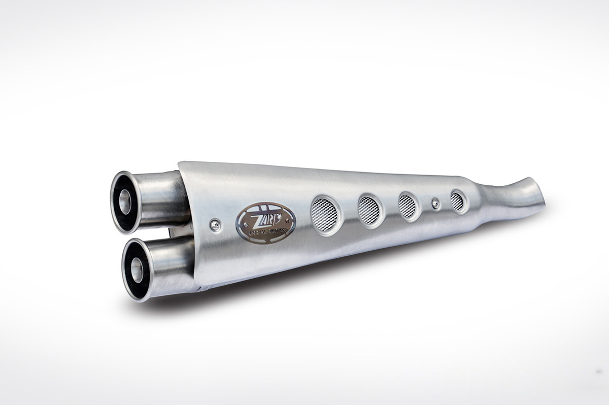 Kit Completo Zard 2>1 "SPECIAL" Alto Acciaio Inox Satinato Omologato per TRIUMPH SCRAMBLER 900 2001-2007