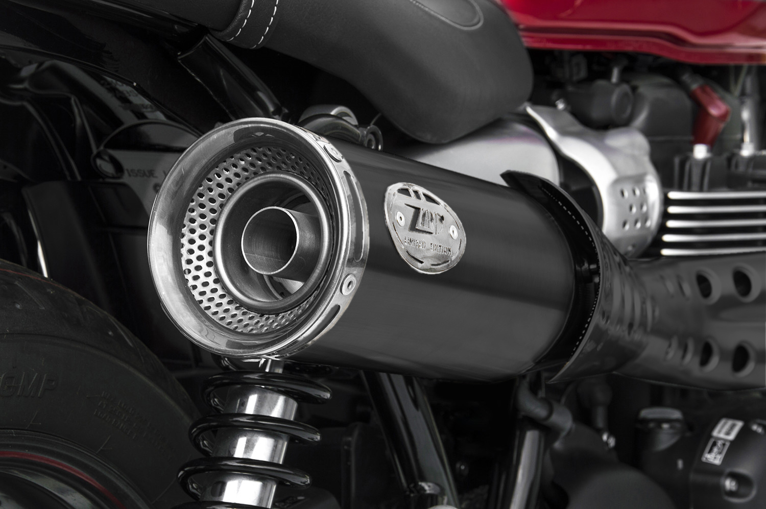 Kit Completo Zard 2>1 "ZUMA" Acciaio Inox Racing Nero Fondello Inox per TRIUMPH STREET TWIN 900 2016-2020
