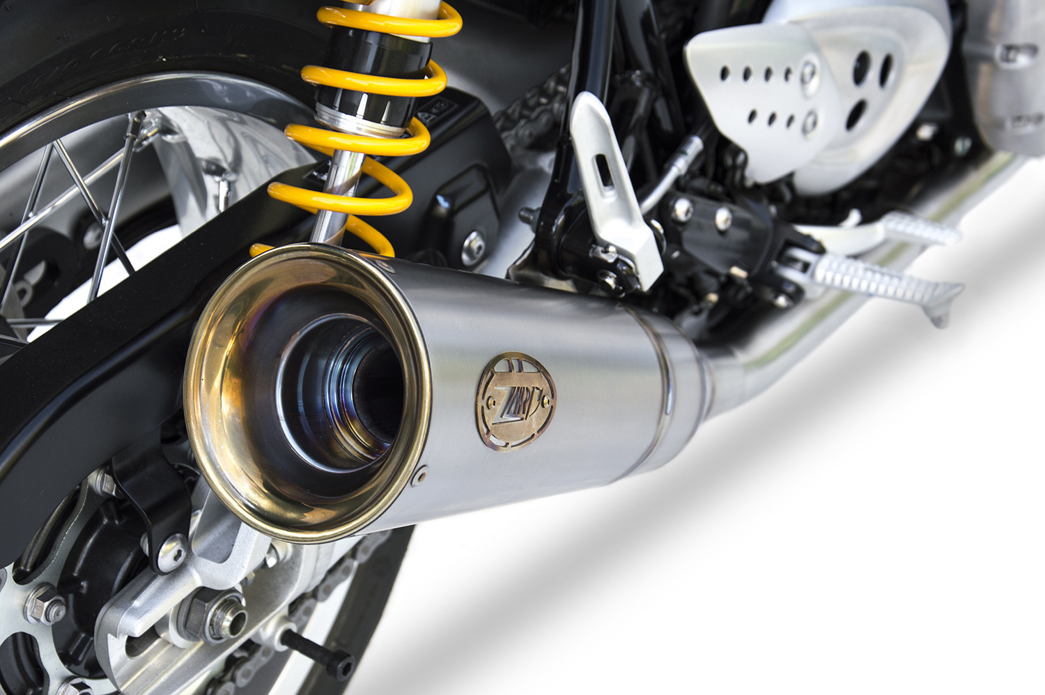 Slip-On Zard Acciaio Inox Racing Satinato per TRIUMPH THRUXTON-R 1200 2017-2020