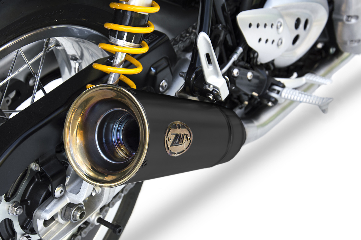 Slip-On Zard Acciaio Inox Omologato Nero per TRIUMPH THRUXTON-R 1200 2017-2020