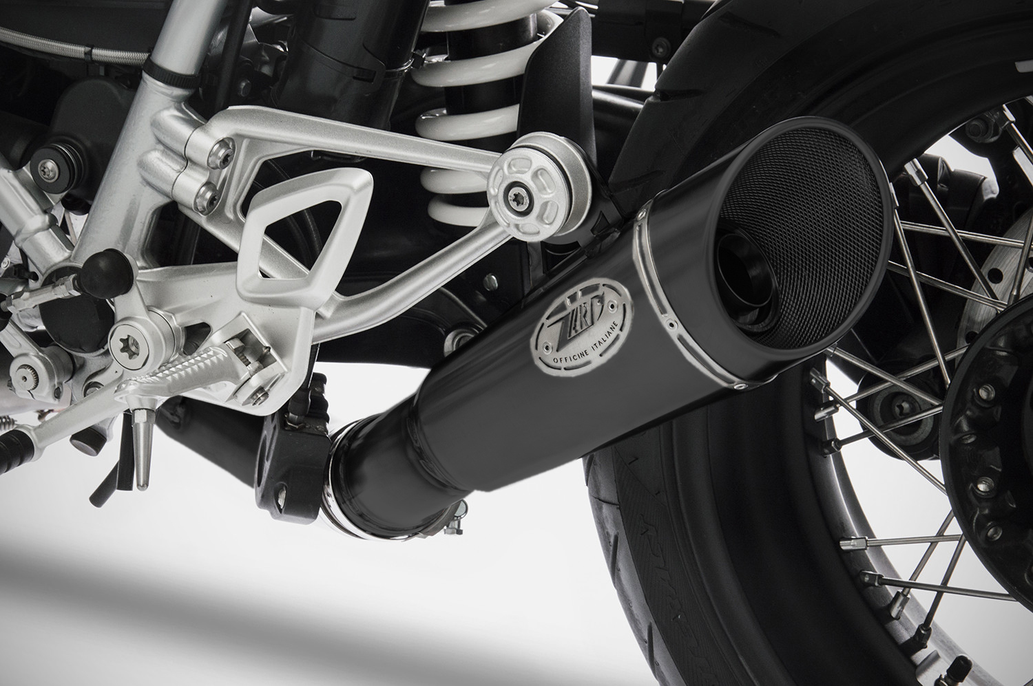 Kit Completo Zard "GP" 2>1 Acciaio Inox Racing Nero per BMW R NINE T RACER ABS 2017-2020