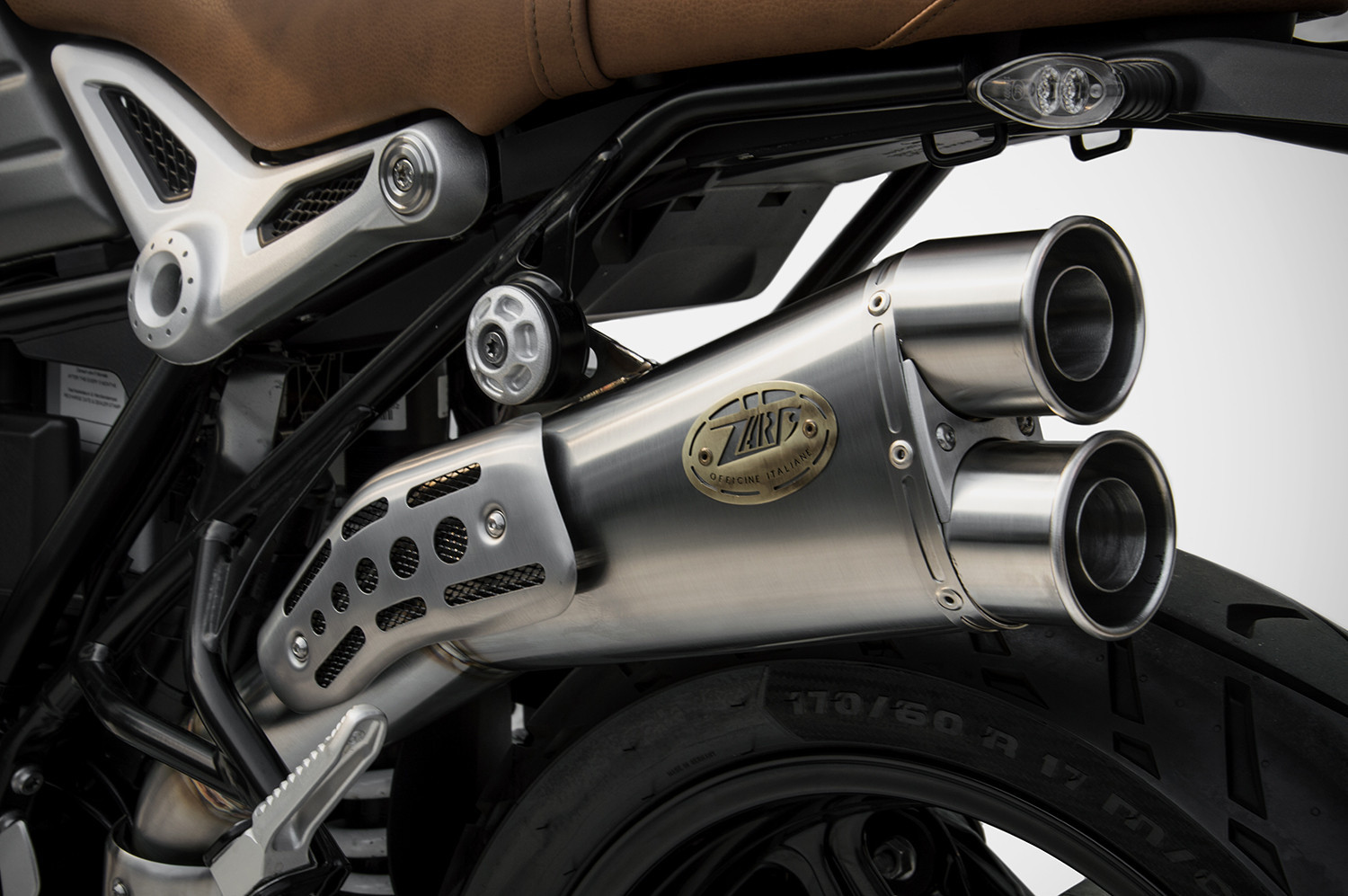 Slip-On Zard " SPECIAL EDITION" Acciaio Inox Racing Satinato per BMW R NINE T SCRAMBLER 2021-2023