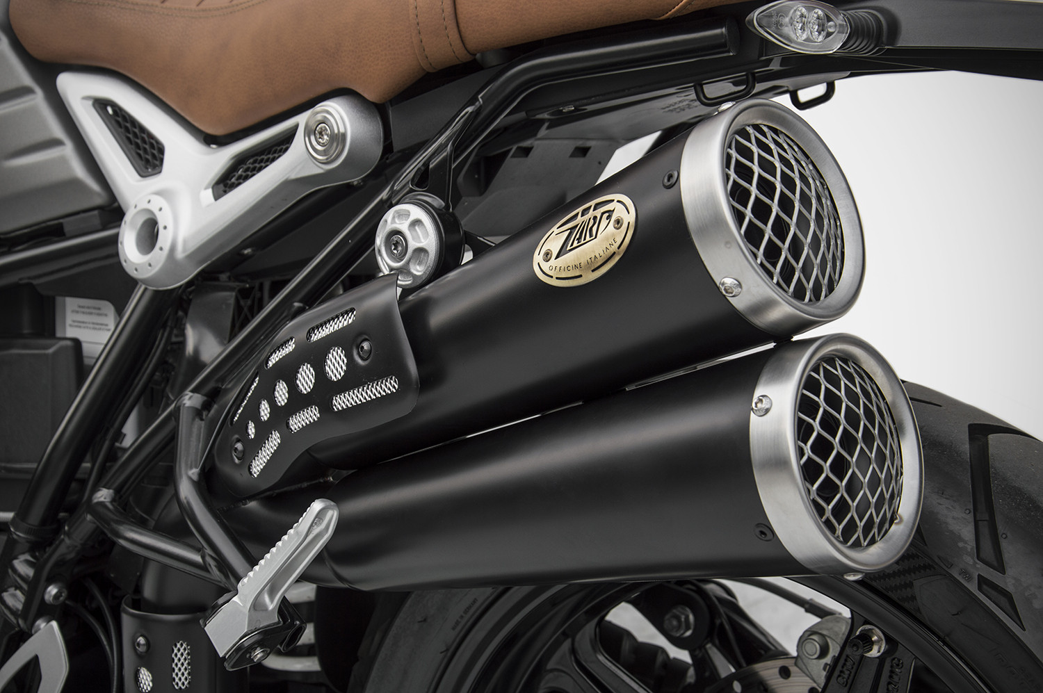 Slip-On Zard " THUNDERBOLT" Acciaio Inox Omologato Nero per BMW R NINE T SCRAMBLER 2021-2023