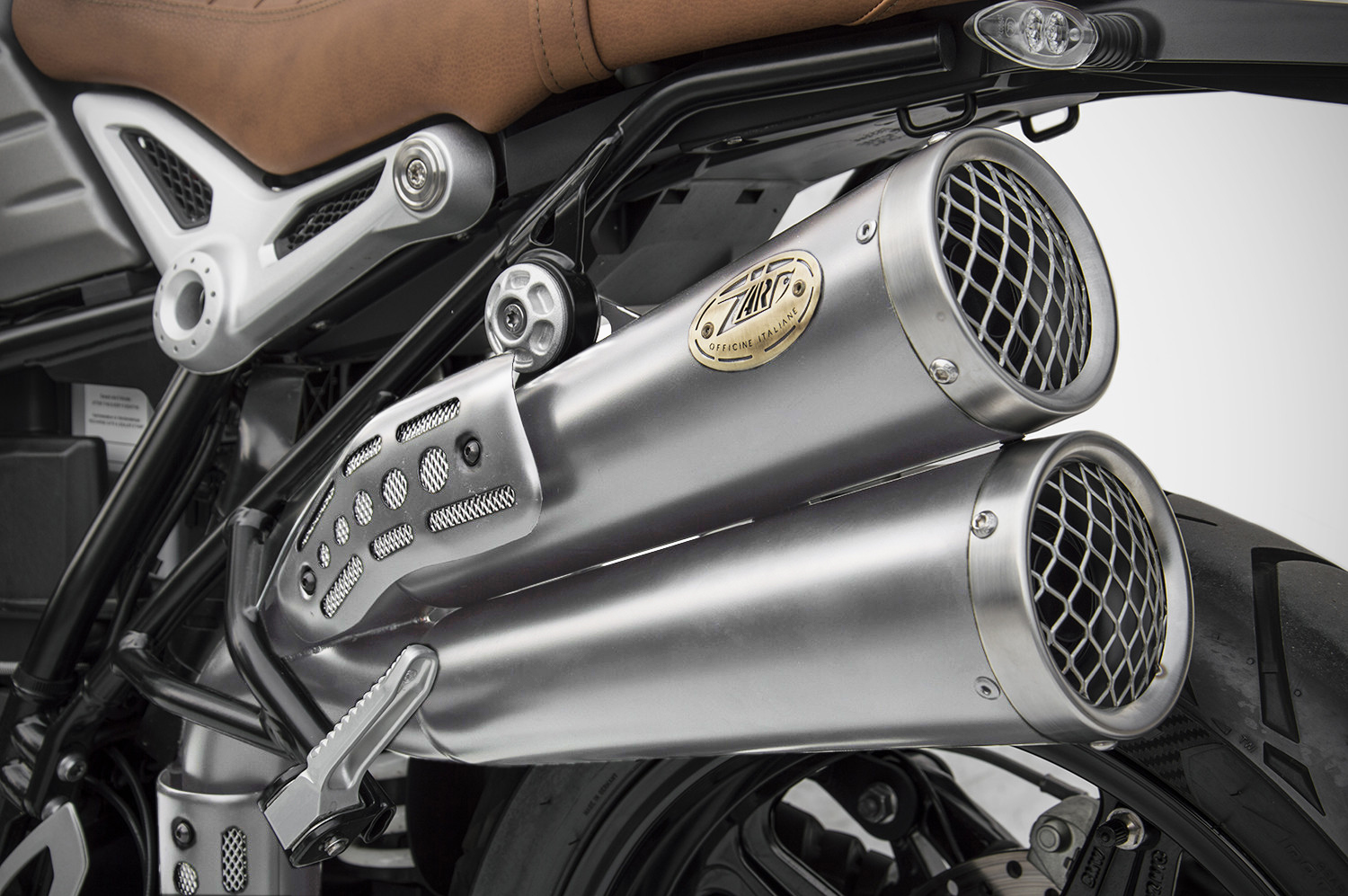 Slip-On Zard " THUNDERBOLT" Acciaio Inox Racing Satinato per BMW R NINE T SCRAMBLER 2017-2020