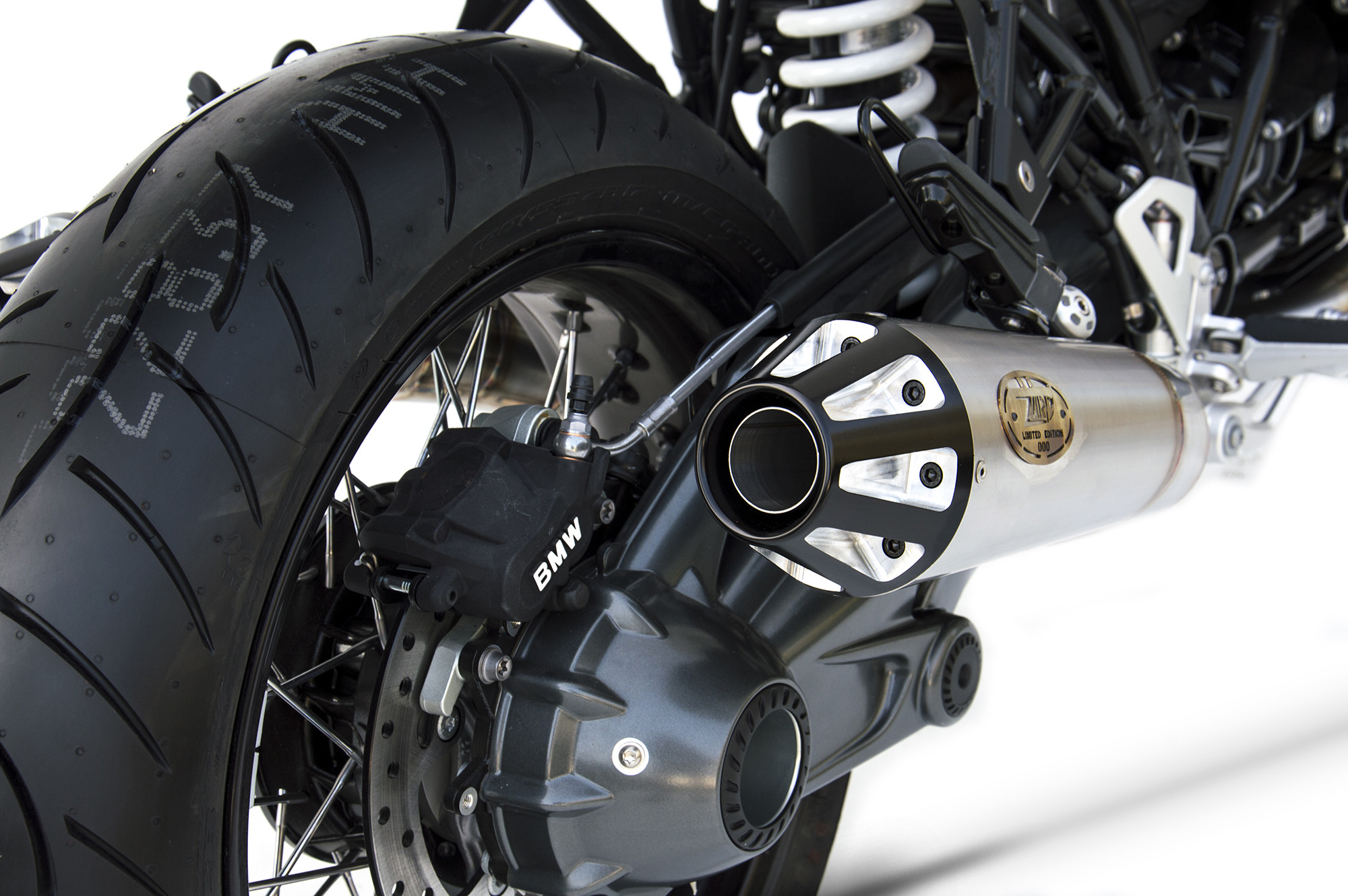 Slip-On Zard Acciaio Inox Racing Satinato con fondello in alluminio per BMW R NINE T 1200 2015-2020