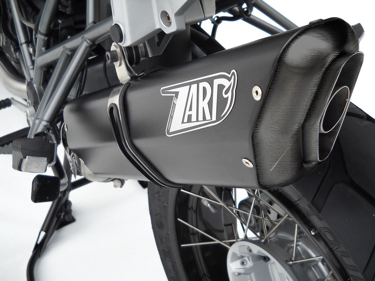Slip-On Zard "PENTA R" Alluminio Nero Racing con fondello Carbonio per BMW R 1200 GS 2010-2012
