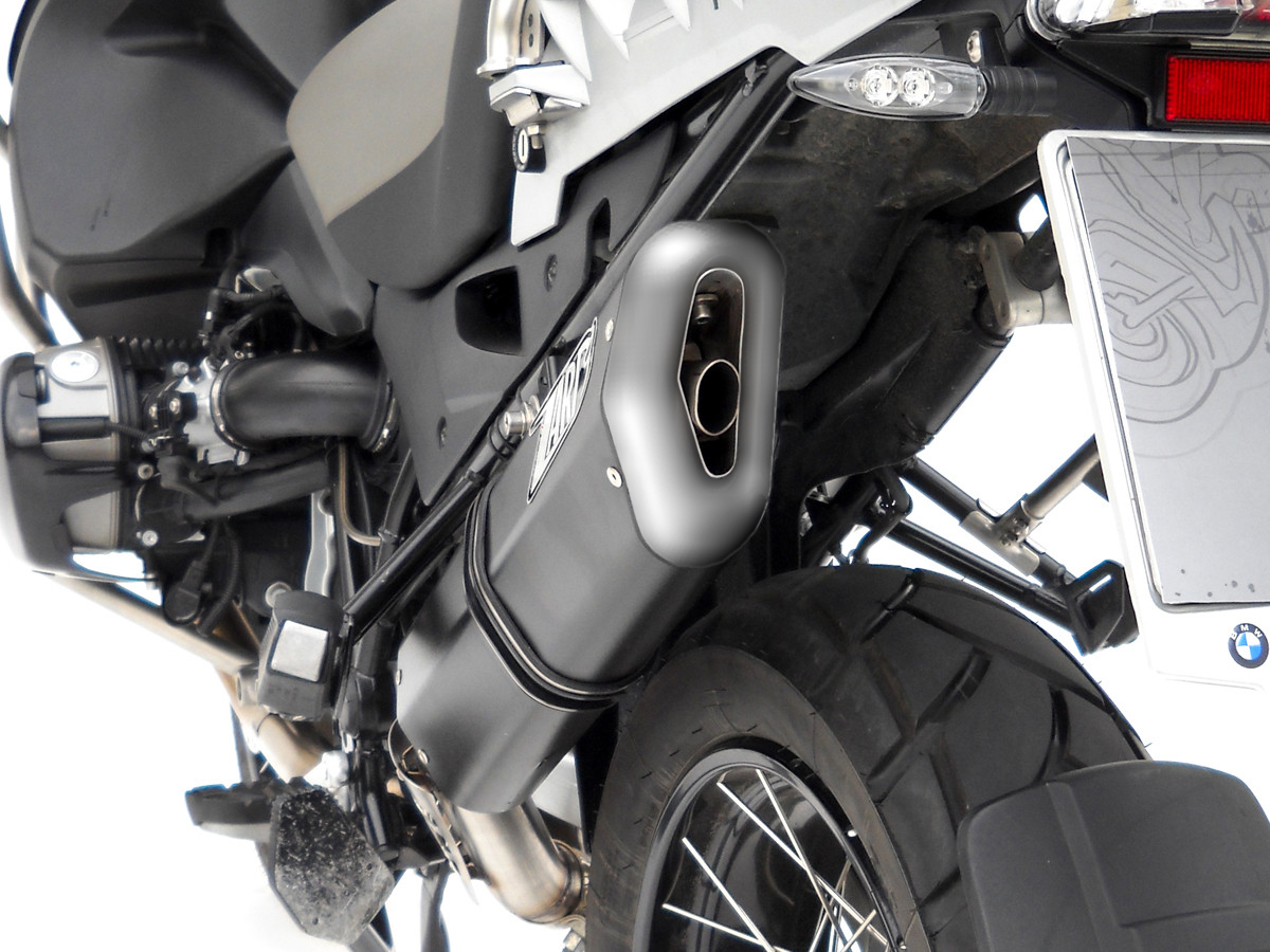 Slip-On Zard "PENTA" Alluminio Nero Racing con fondello Inox per BMW R 1200 GS 2004-2009