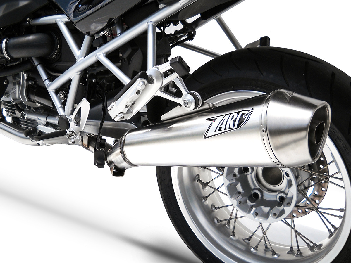 Slip-On Zard "CONICO" Acciaio Inox Racing Lucidato con fondello Inox per BMW R 1200 R 2004-2008