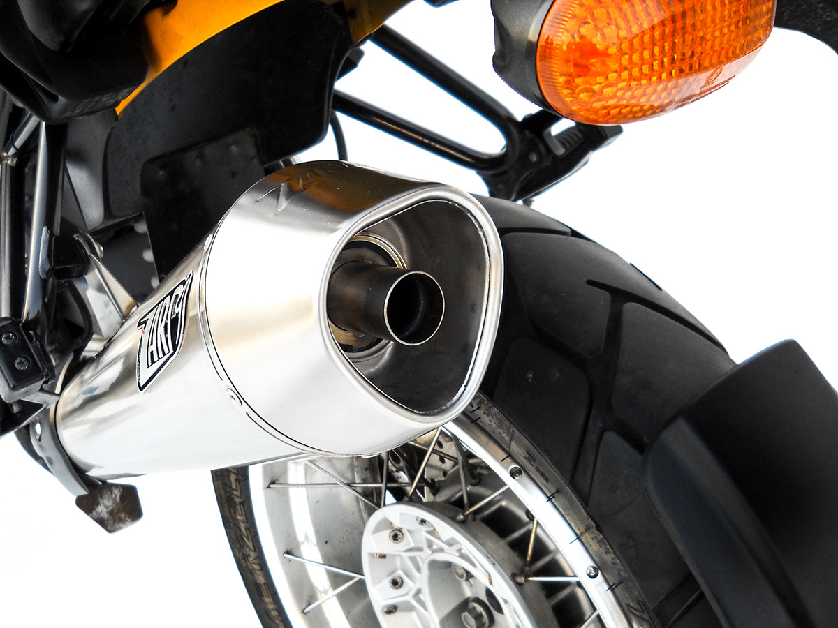 Slip-On Zard "CONICO" Acciaio Inox Racing Satinato con fondello inox per BMW R 850 GS 1999-2007