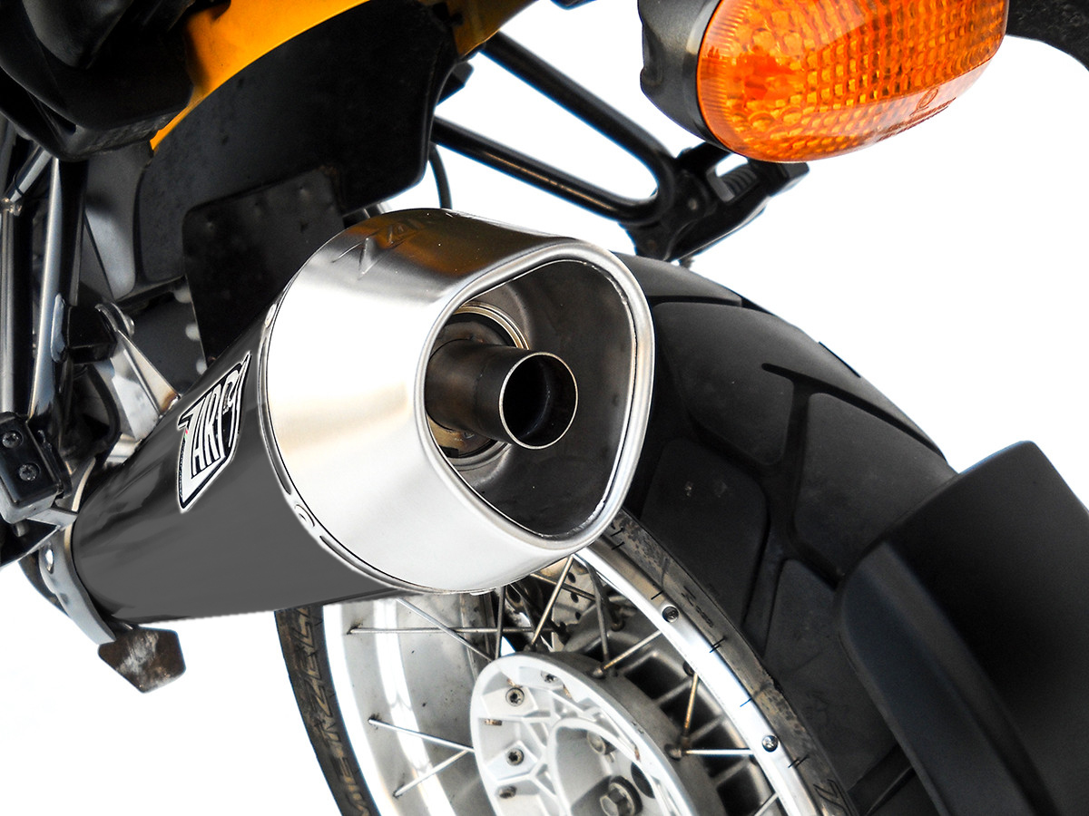 Slip-On Zard "CONICO" Acciaio Inox Racing Nero con fondello inox per BMW R 850 GS 1999-2007